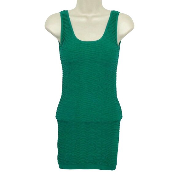 Bebe Womens M/L Medium/Large Green Stretch Bodycon Sleeveless Sexy Club Dress - Picture 7 of 7